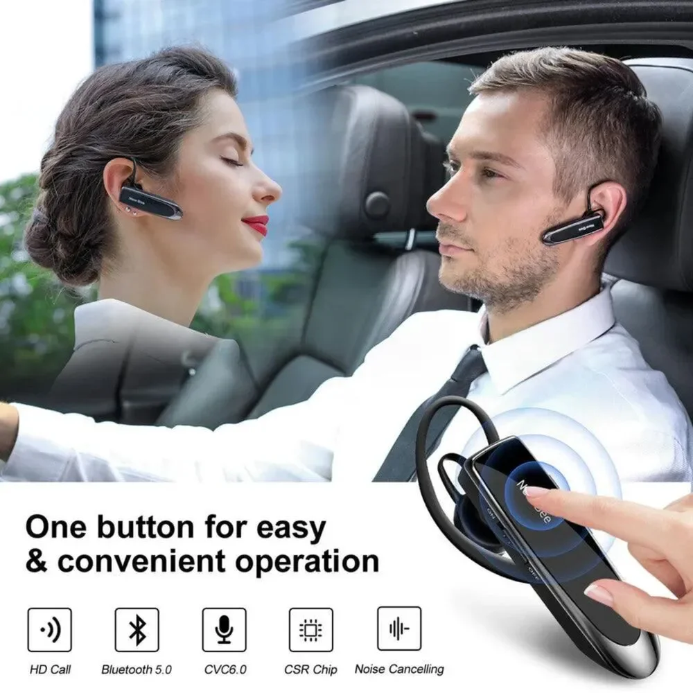 NIB - Get 2 NEW BEE Bluetooth Hands Free Driving/Work Headsets with Microphone